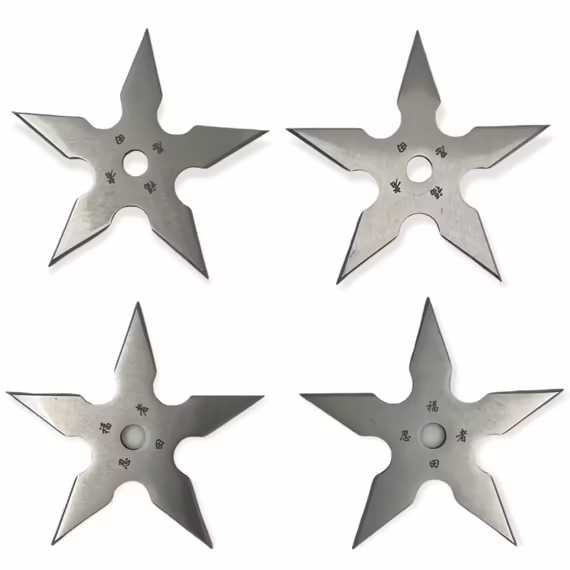 TS-9111-SL-4 Ninja Shuriken Set