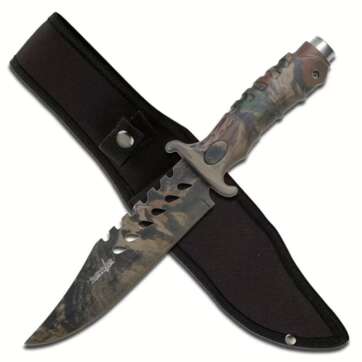 HK-1037S Camo Survival Fixed Blade