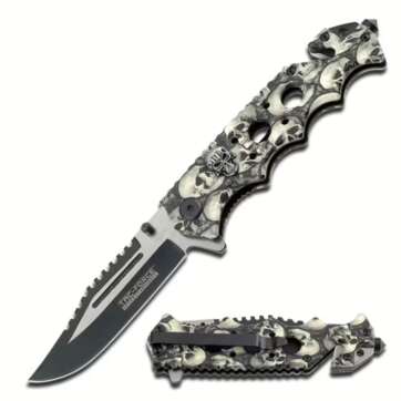 TF-809GY SKULL SPRING ASSISTED KNIFE