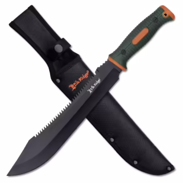 ER-FIX001OGN - 16" OVERALL SAW-BACK MACHETE