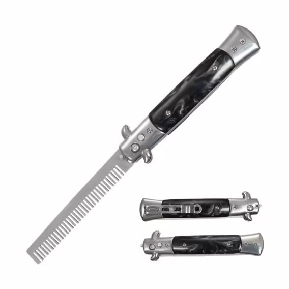 KS 1408BK-CB - Stiletto Style Automatic Comb