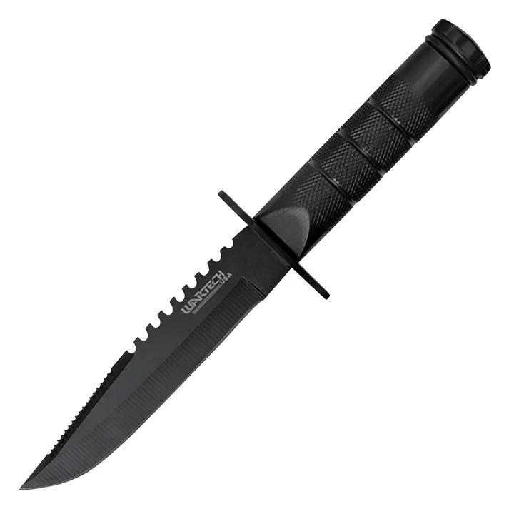 Wartech 8.5" Survival Edge Fixed Blade Knife with Survival Kit & Nylon Sheath - Image 2